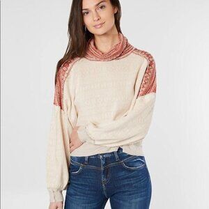 Free People At the Lodge Pullover Sweater Size M